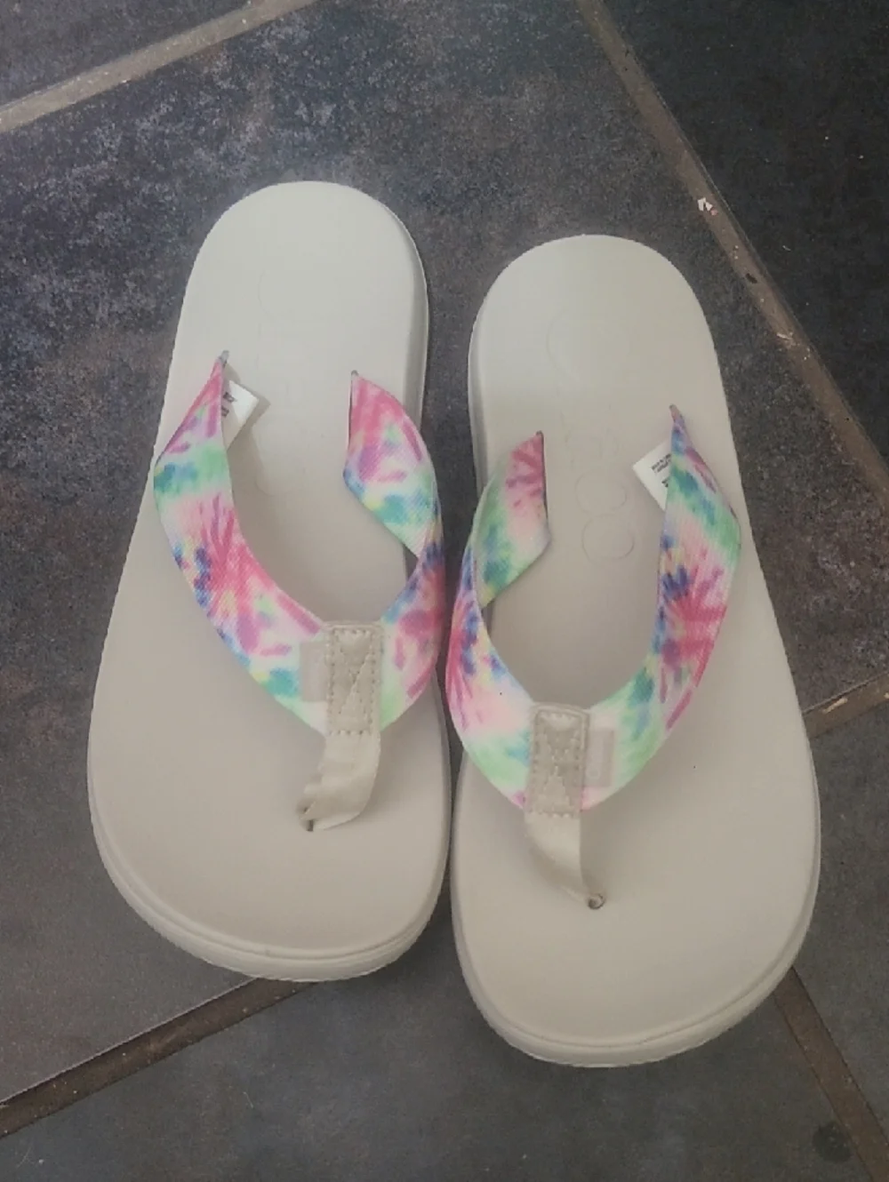 Chaco Chillos Flip Flop Thong Sandals Tie-dye Multi Color Size 9 Women